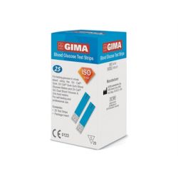 GIMA GLUCOSA TIES FOR GLUCOMETRO GIMA (25 TIRAS)
