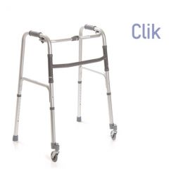 MORETTI FOLDABLE WALKER WITH 2 TOE AND 2 SWIVELING WHEELS