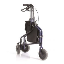 MORETTI FOLDING ROLLATOR IN PAINTED STEEL - 3 WHEELS WITH BASKET - CRYO