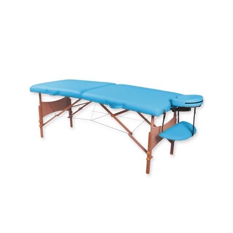 GIMA 2-SECTION WOODEN MASSAGE TABLE - BLACK - BLUE - CREAM - TURQUOISE
