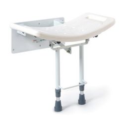 MORETTI WALL SEAT FOR SHOWER WITH FLOOR SUPPORTED FEET