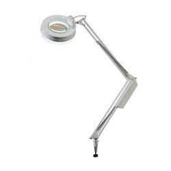 MORETTI FLUORESCENT LAMP WITH 3 + 7.5 DT CIRCULAR CONVEX LENS. LONG ARM