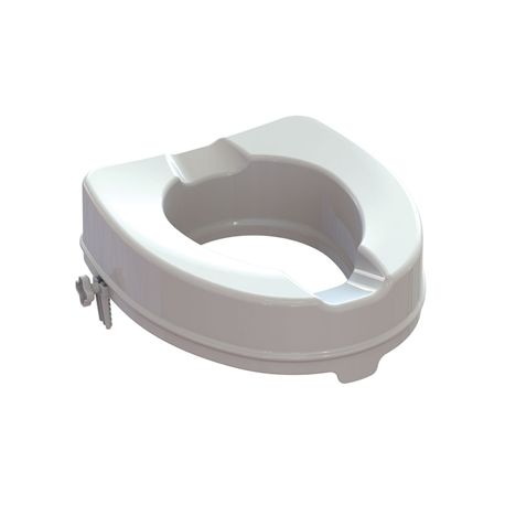 GIMA RAISED TOILET SEAT WITH FIXING SYSTEM - HEIGHT 10 CM