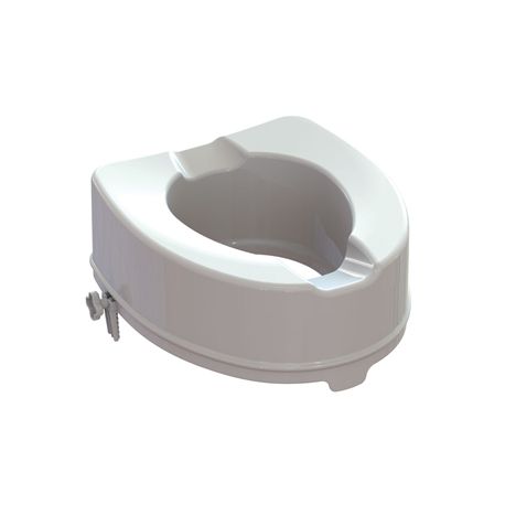 RAISED TOILET SEAT WITH FIXING SYSTEM - HEIGHT 14 CM