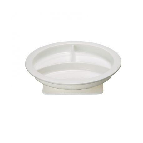 INTERMED PLATE WITH DIVIDERS AND SUCTION CUP BASE