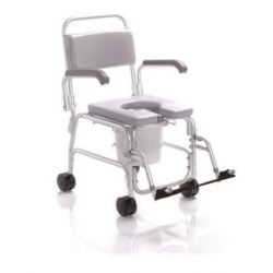 MORETTI TOILET CHAIR FOR WC AND SHOWER ON WHEELS - PADDING IN PVC