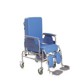 MORETTI COMFORTABLE PAINTED STEEL CHAIR - KOMODA SERIES - WITH REMOVABLE AND RECLINING BACK - Ø 12.5 CM WHEELS - VARIOUS WIDTHS