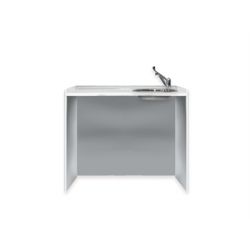 MOBILE SPACE WORKTOP VARIOUS MEASURES - WITH RIGHT WASHBASIN