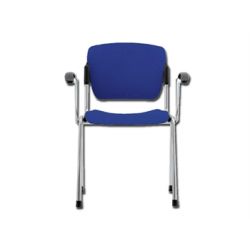 GIMA STACKABLE CHAIR WITH ARMS - BLUE