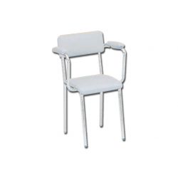 GIMA CHAIR - PADDED SEAT WITH ARMRESTS - GREY