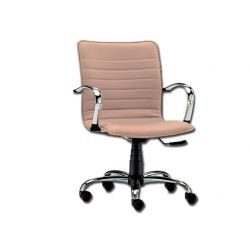 GIMA ELITE LOW-BACKED CHAIR - LEATHERETTE - BEIGE
