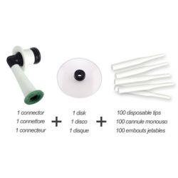 GIMA PROFESSIONAL OPERTY KIT - 100 DESECHABLE CANULATIONS + 1 CONECTOR + 1 DISCO
