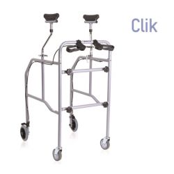 MORETTI REMOVABLE WALKWAY WITH AXILLARY SUPPORT IN PAINTED STEEL - WITH BRAKES