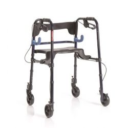 MORETTI FOLDING ROLLATOR IN PAINTED ALUMINUM WITH 2 LEVERS