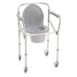 MORETTI TOILET CHAIR 4 FUNCTIONS IN ONE - REMOVABLE - ON WHEELS